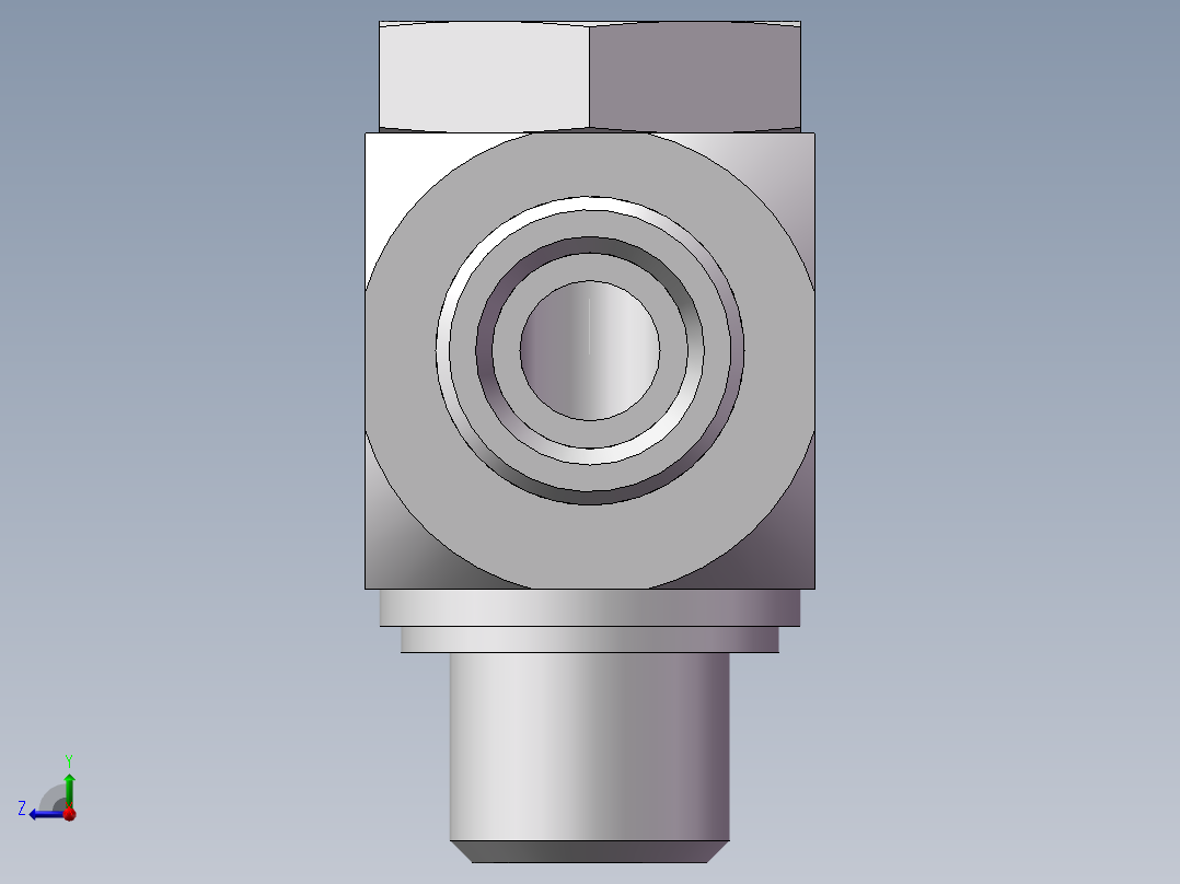 铰接式90度接头、1DI-22-20右视图