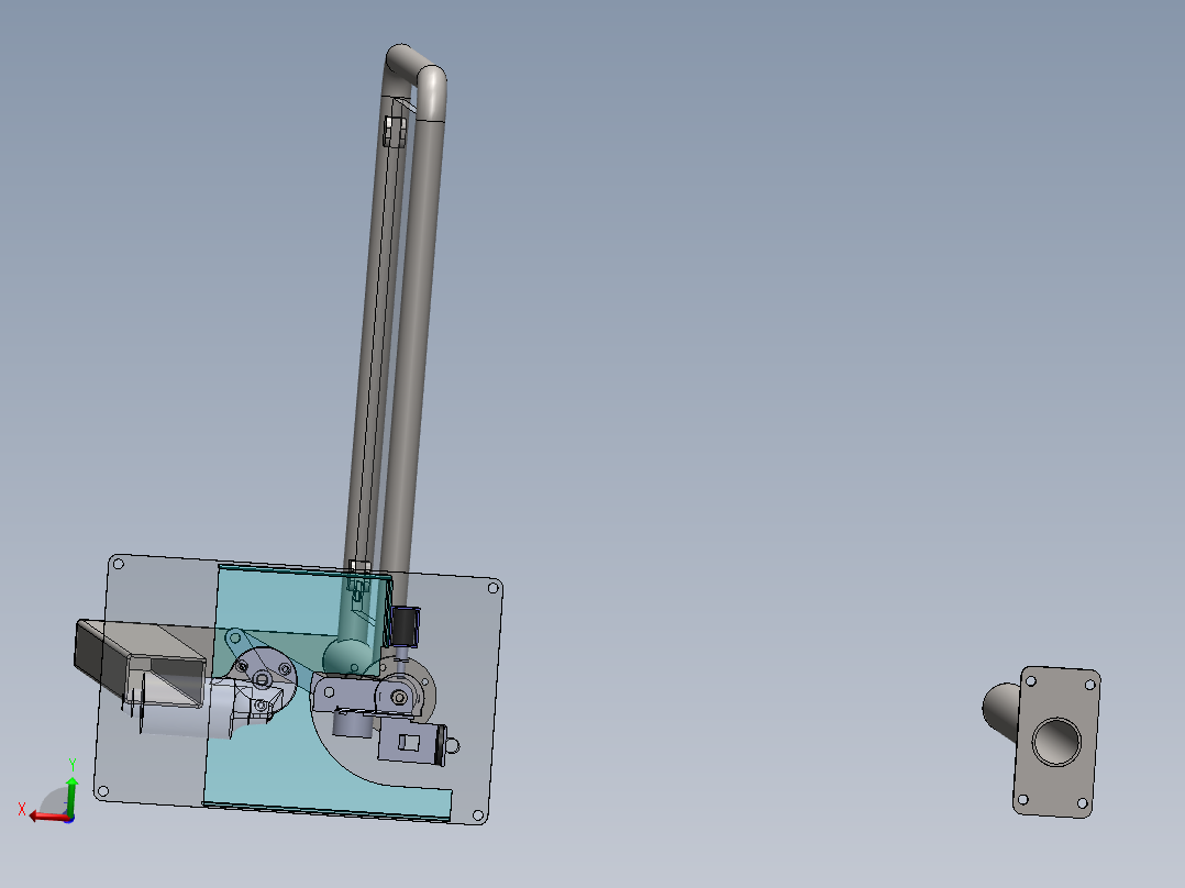 电瓶车旋转门模型 358124