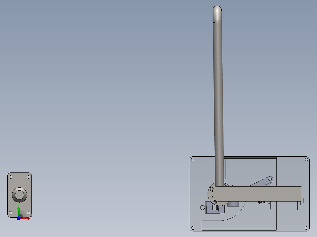 电瓶车旋转门模型 358124前视图