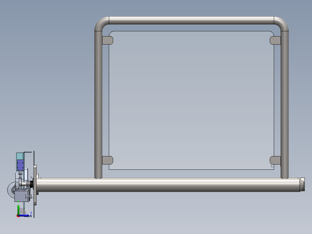 电瓶车旋转门模型 358124左视图
