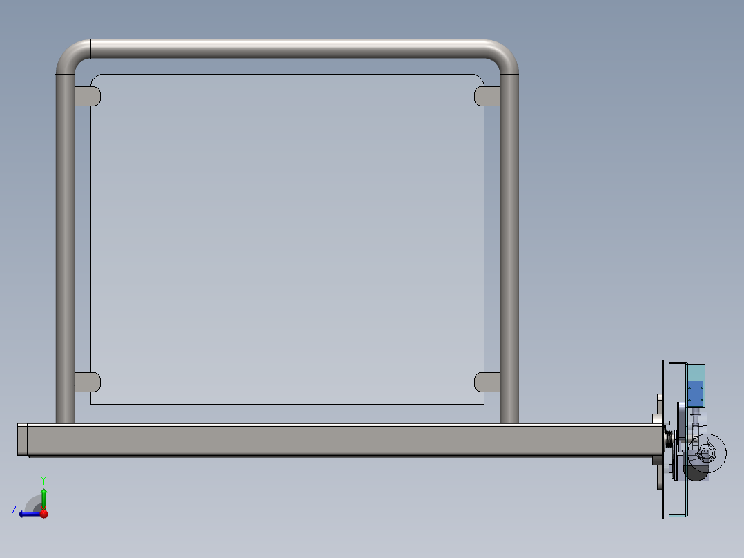 电瓶车旋转门模型 358124右视图