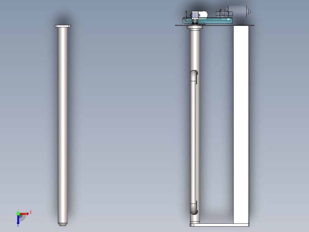 电瓶车旋转门模型 358124俯视图