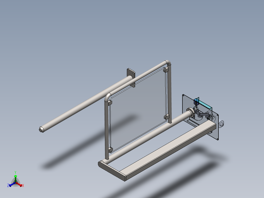 电瓶车旋转门模型 358124正等轴测图