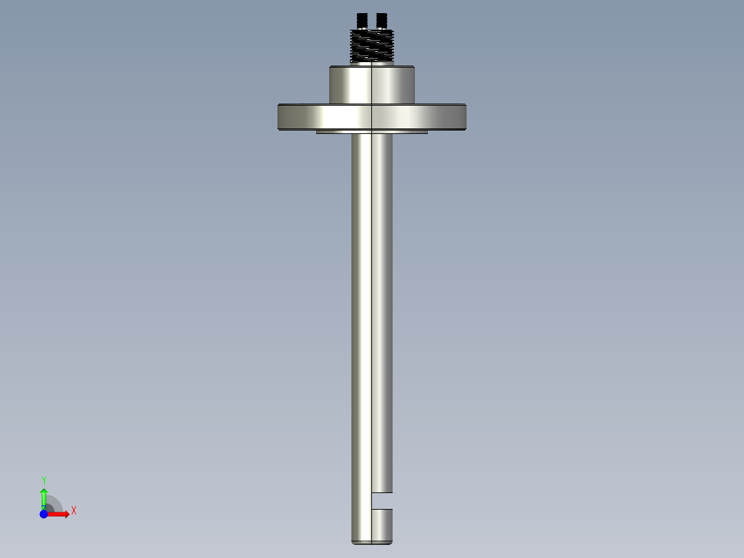 浸入式透射近红外探头(DN25，PN16)前视图