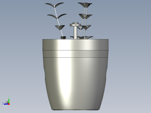 植物培养花盆右视缩略图