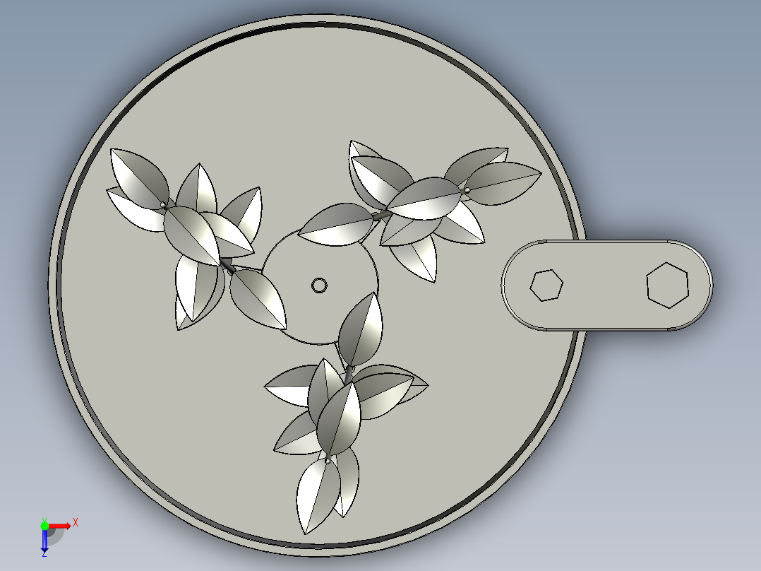 植物培养花盆俯视图