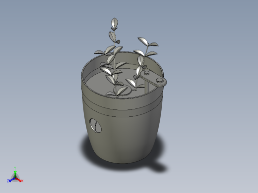 植物培养花盆正等轴测缩略图