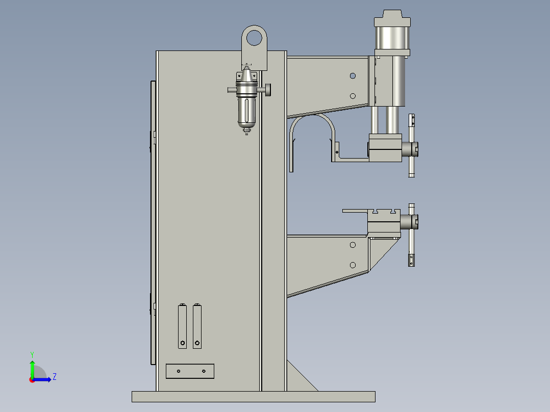 通用机械配件用焊接平台左视图