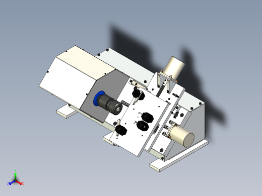 微型车床机械结构3D图纸正等轴测缩略图