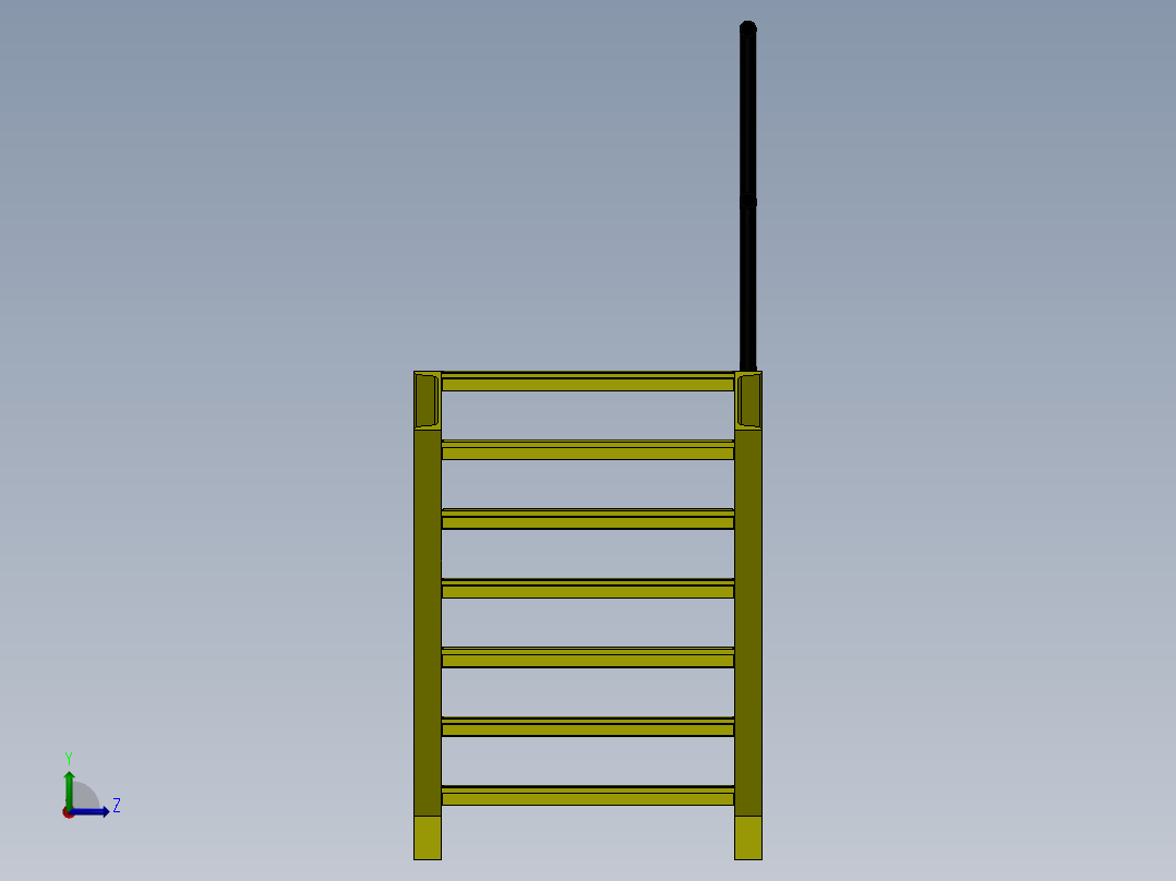 钢制楼梯左视图