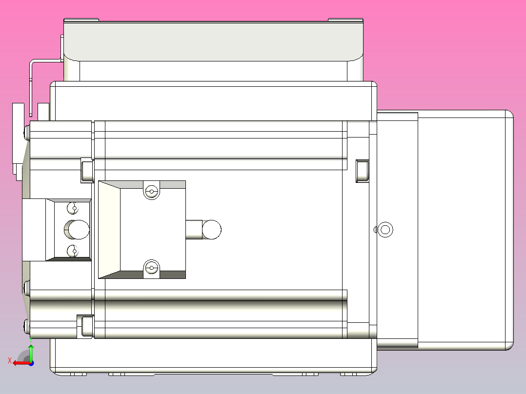 伺服电机集成皮带传动直线执行器TPA-OCB-120-224-L4050-MR-P75-N3后视图
