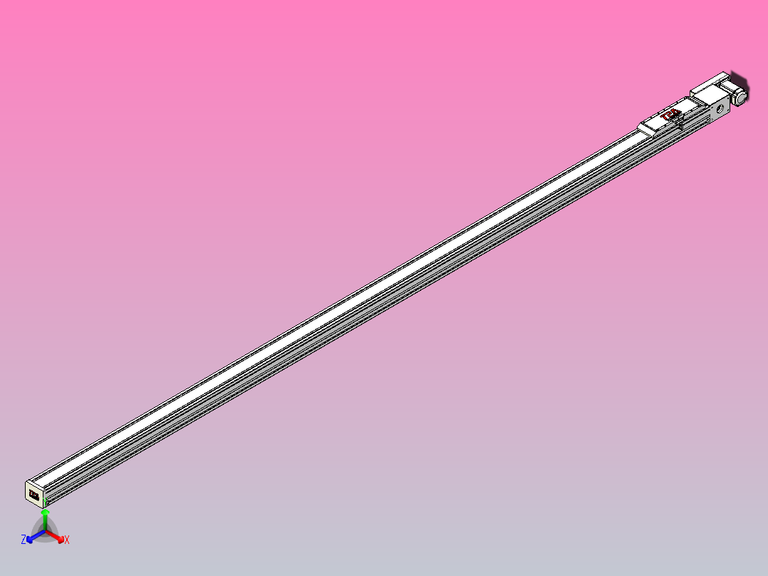 伺服电机集成皮带传动直线执行器TPA-OCB-120-224-L4050-MR-P75-N3正等轴测图