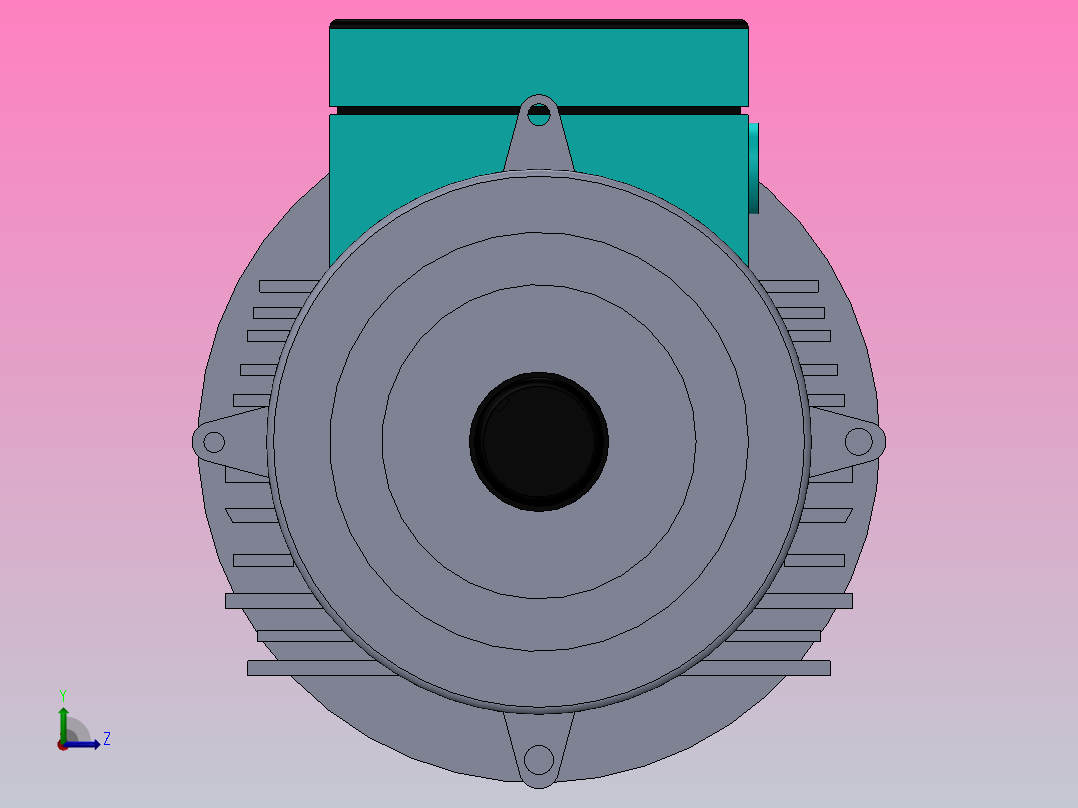 交流电动机左视图