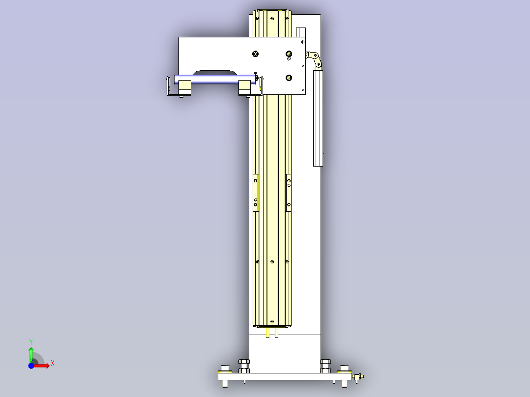 一种工件升降回转机构3D图纸前视图