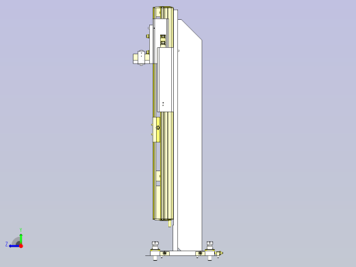 一种工件升降回转机构3D图纸右视缩略图