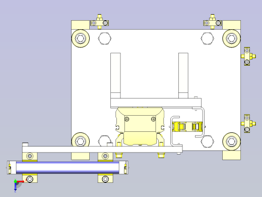 一种工件升降回转机构3D图纸俯视缩略图