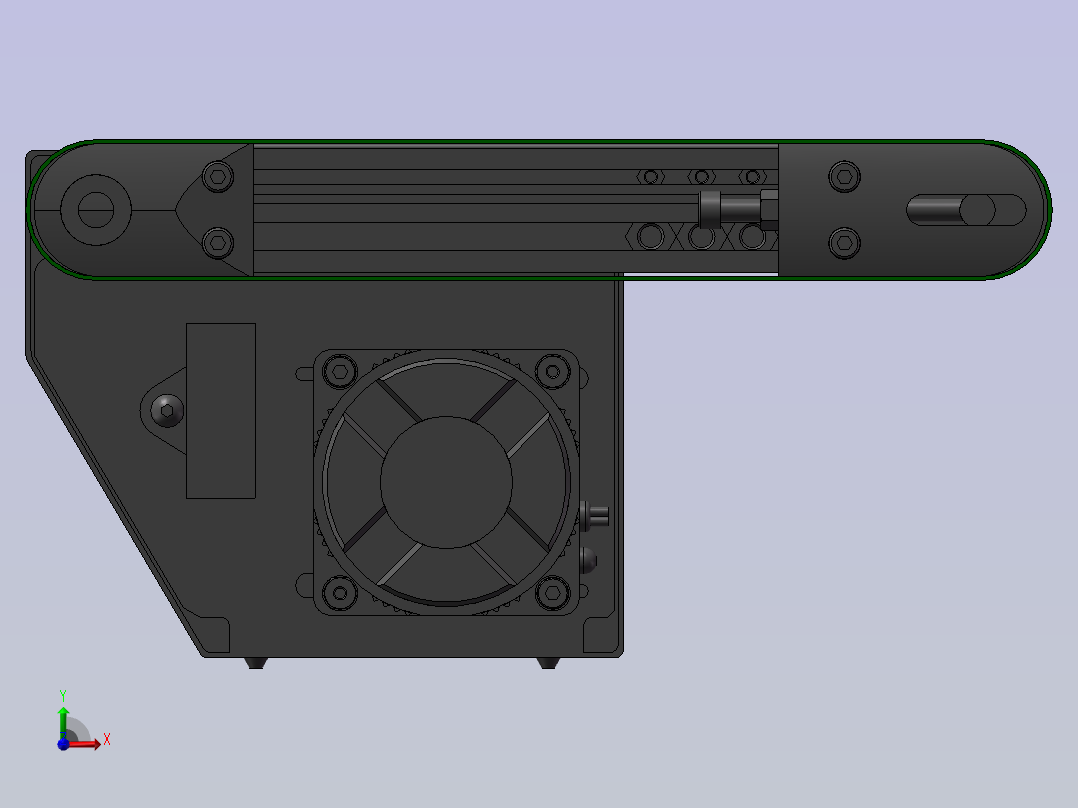 平带输送机模块 sw16前视图