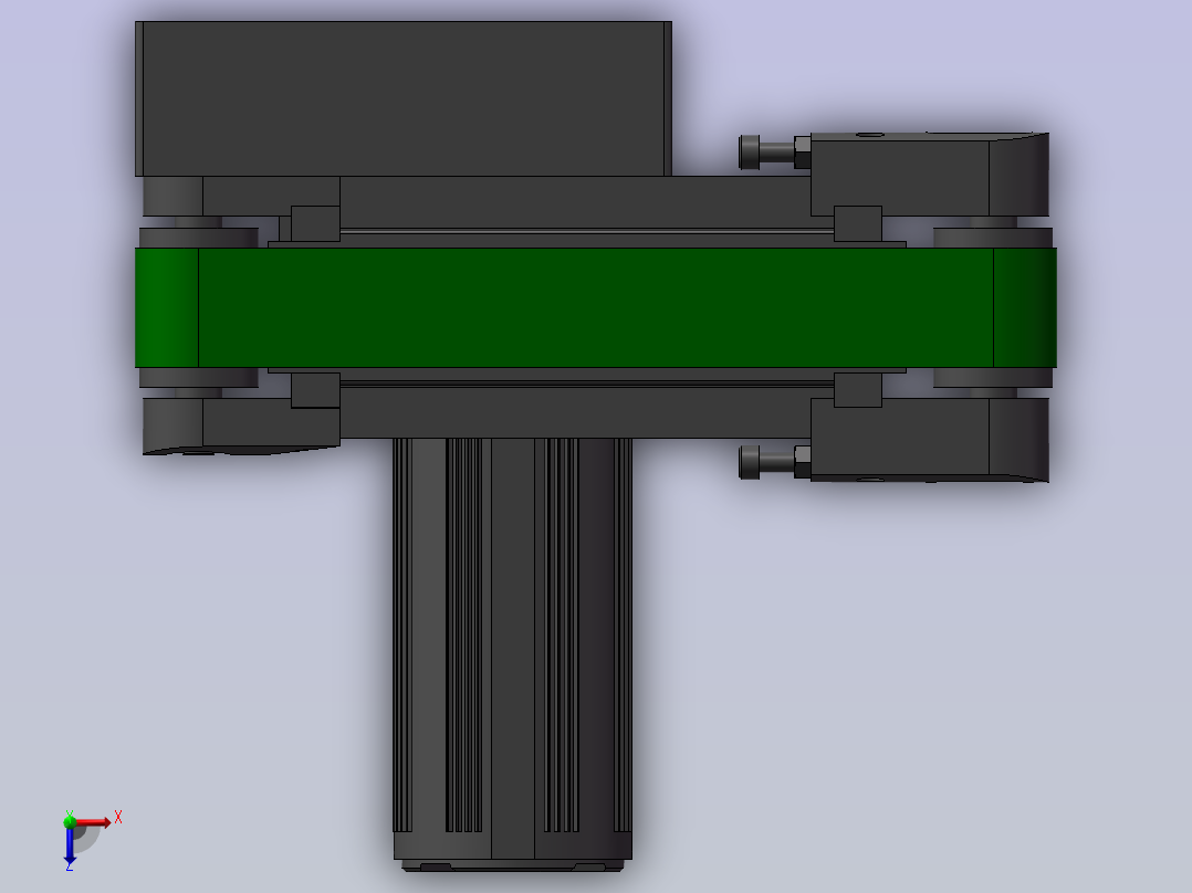 平带输送机模块 sw16俯视图