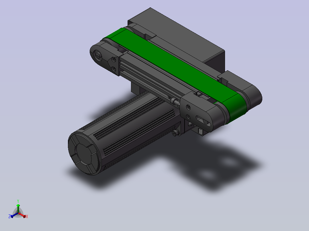 平带输送机模块 sw16正等轴测图