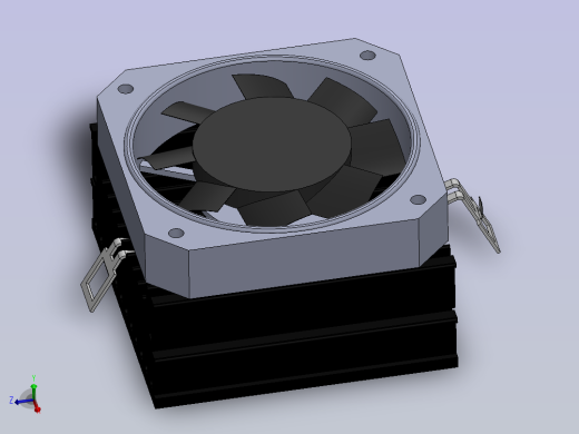 CPU散热风扇三维