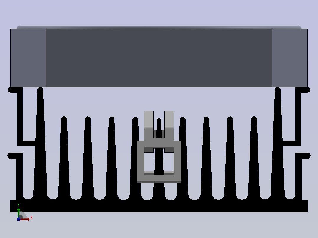 CPU散热风扇三维前视图