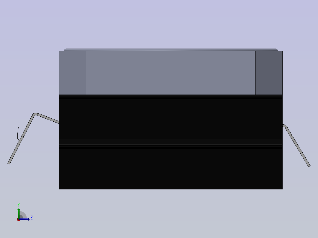 CPU散热风扇三维左视图