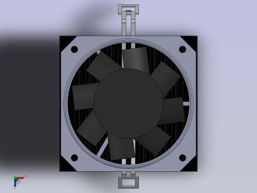 CPU散热风扇三维俯视缩略图