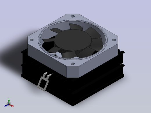 CPU散热风扇三维正等轴测缩略图