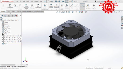 CPU散热风扇三维缩略图