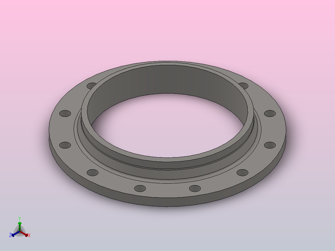 凸面对焊钢制管法兰_250-2.5（系列1）主视图