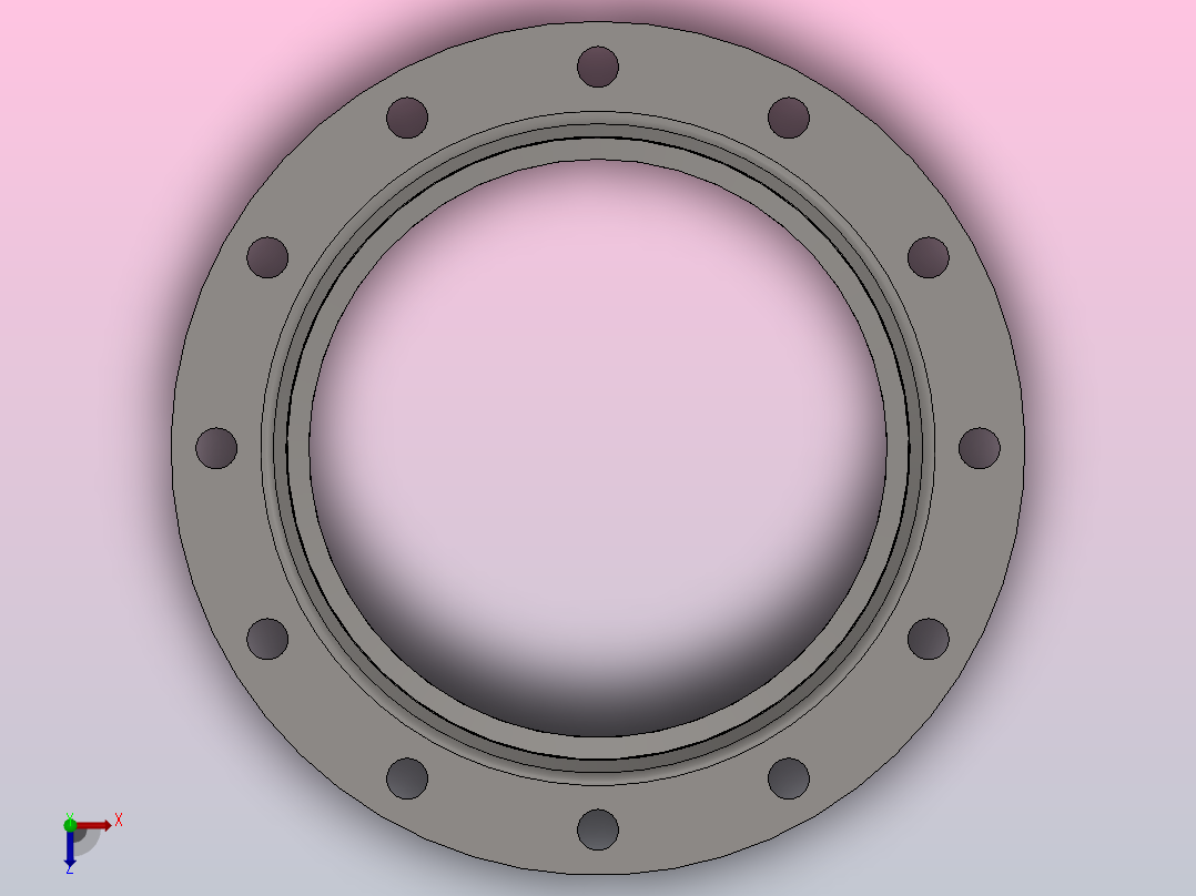 凸面对焊钢制管法兰_250-2.5（系列1）俯视图