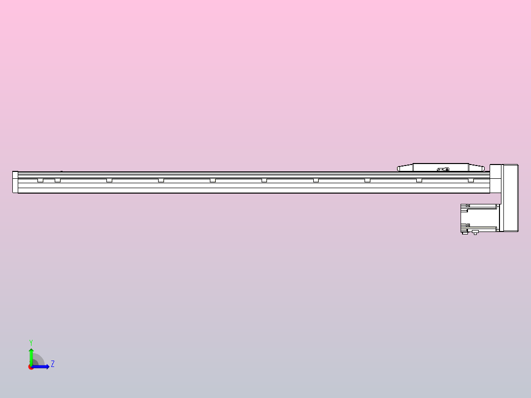滚珠丝杠直线轴内置导轨TPA-GCR-170-2510C-L1100-MP-M75-N3左视图