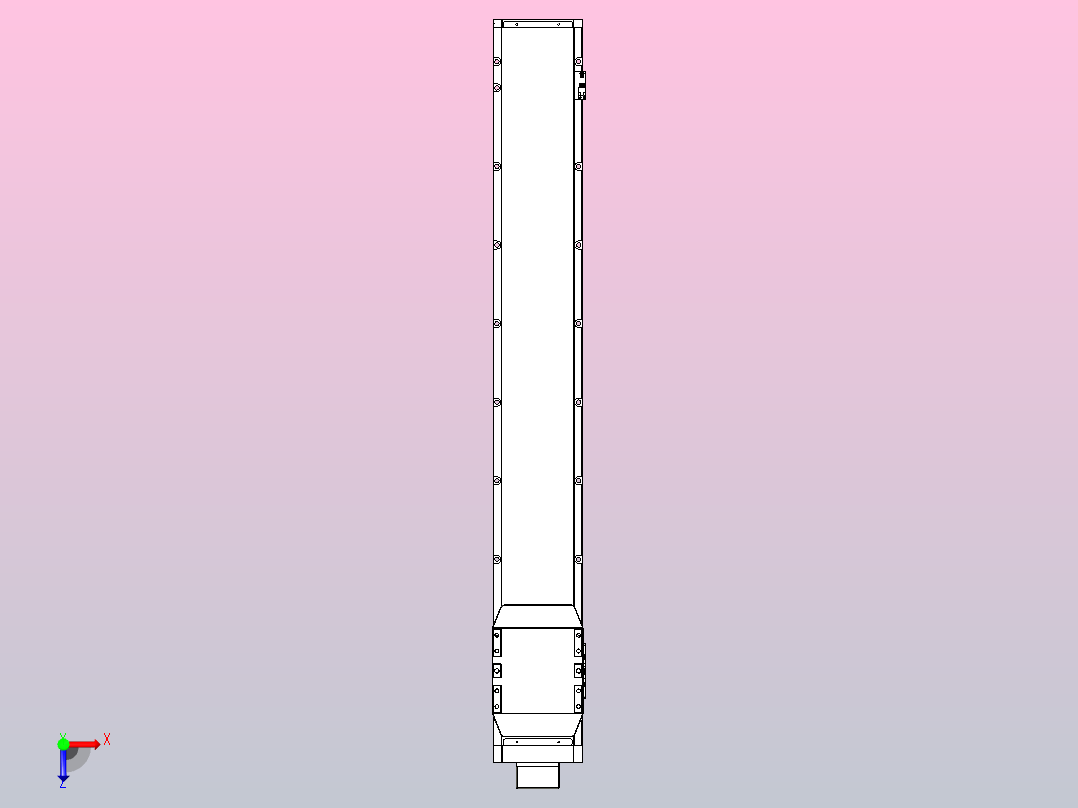 滚珠丝杠直线轴内置导轨TPA-GCR-170-2510C-L1100-MP-M75-N3俯视图