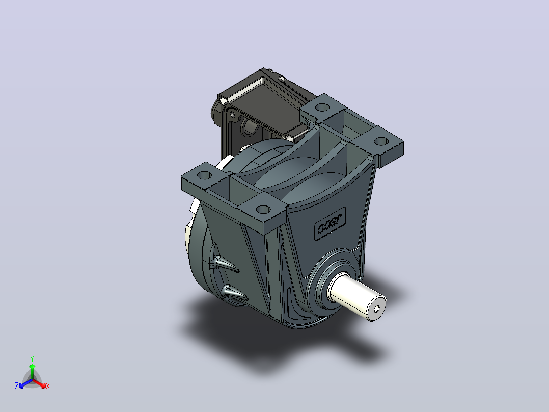 变频减速电机F250H01-R-3～25主视图