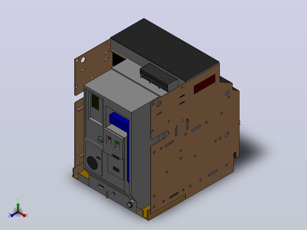 M-PACT 400-4000A系列 3极抽屉式断路器[MPA31W10]通用电气正等轴测图