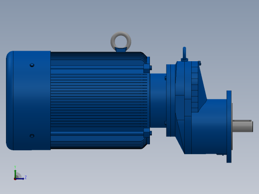 RXF77法兰轴伸式安装斜齿轮减速机RX77-Y5.5-4P-132S-M1-0°-Φ200左视缩略图