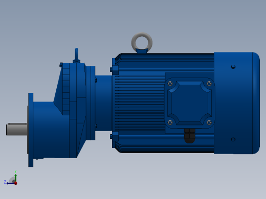 RXF77法兰轴伸式安装斜齿轮减速机RX77-Y5.5-4P-132S-M1-0°-Φ200右视缩略图