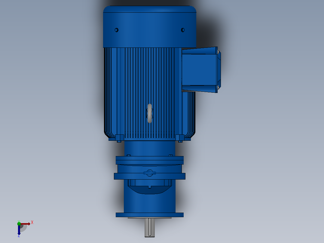 RXF77法兰轴伸式安装斜齿轮减速机RX77-Y5.5-4P-132S-M1-0°-Φ200俯视图