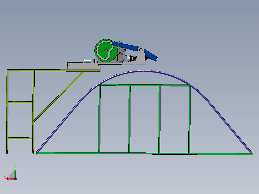 温室大棚除雪装置的设计（sw12可编辑+CAD+说明书）后视图