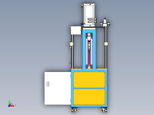 重型气动式切胶机Inventor2020可编辑前视缩略图