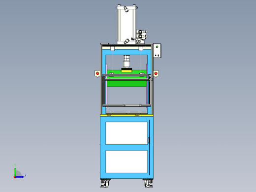 重型气动式切胶机Inventor2020可编辑左视缩略图