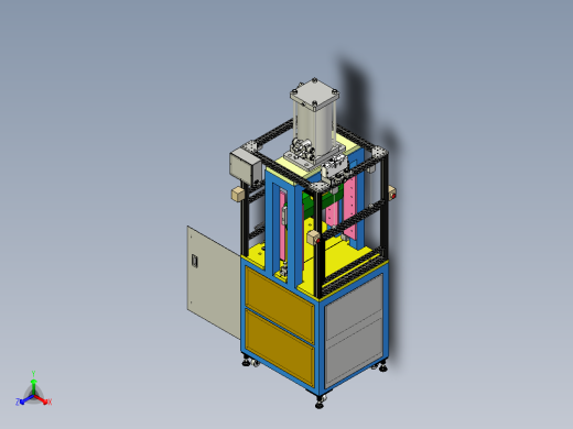 重型气动式切胶机Inventor2020可编辑正等轴测缩略图