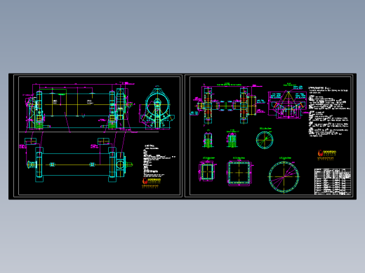 φ4.2×14.5水泥磨总图和系统布置图