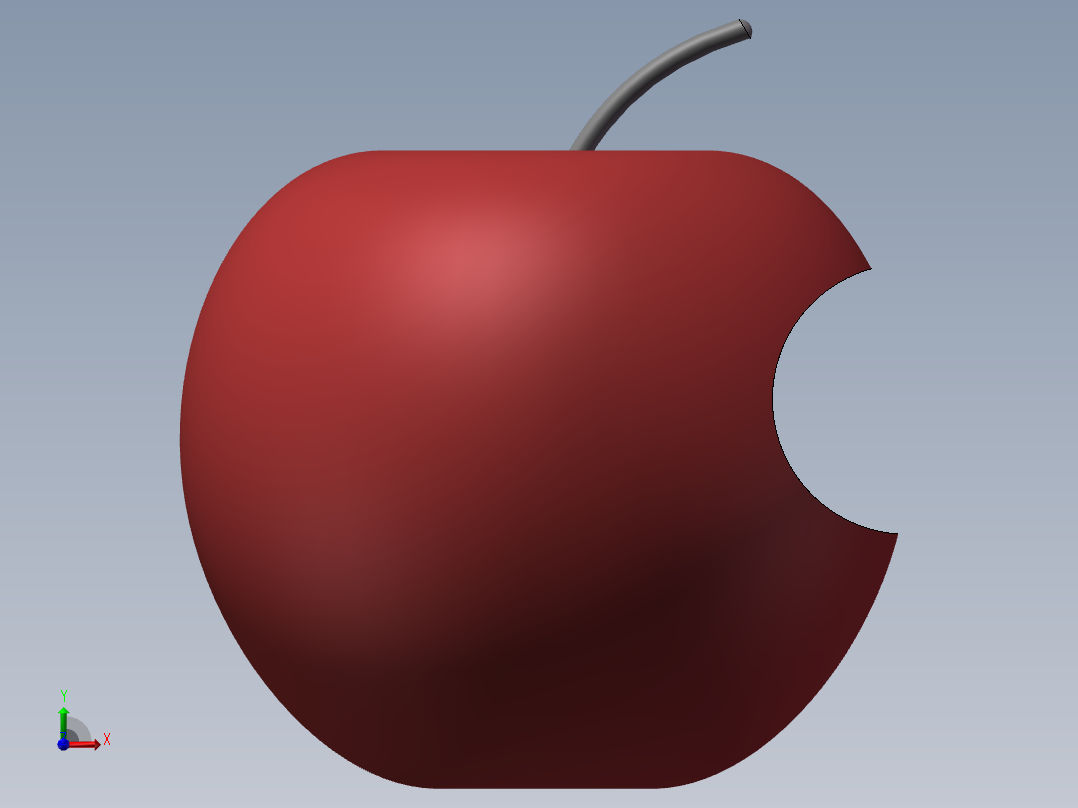 旋转曲面-苹果前视图