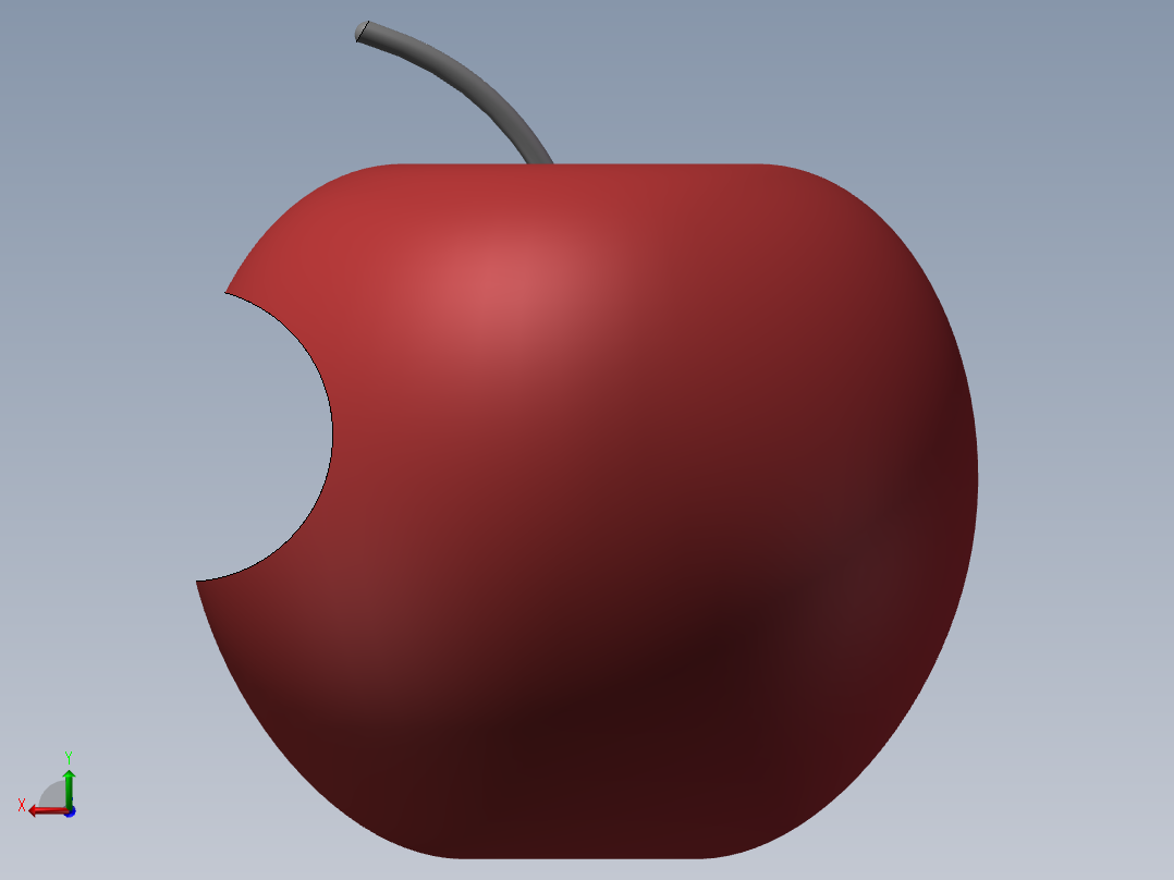 旋转曲面-苹果后视图