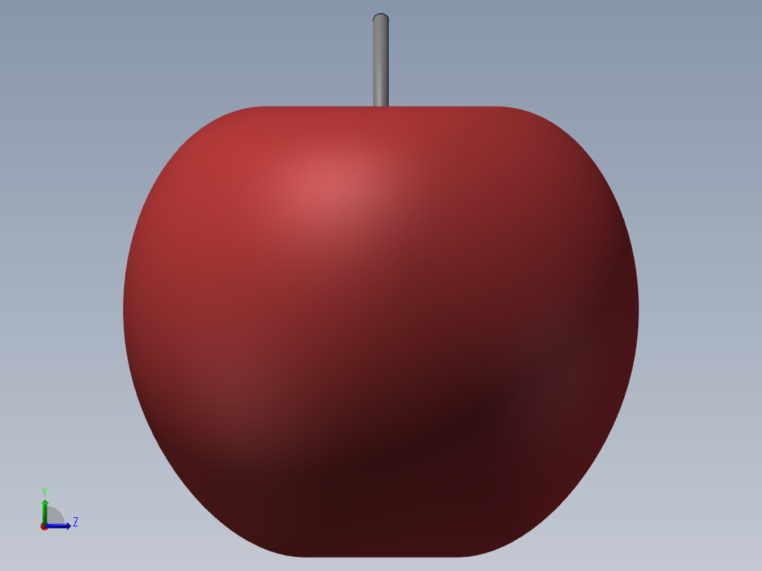 旋转曲面-苹果左视图