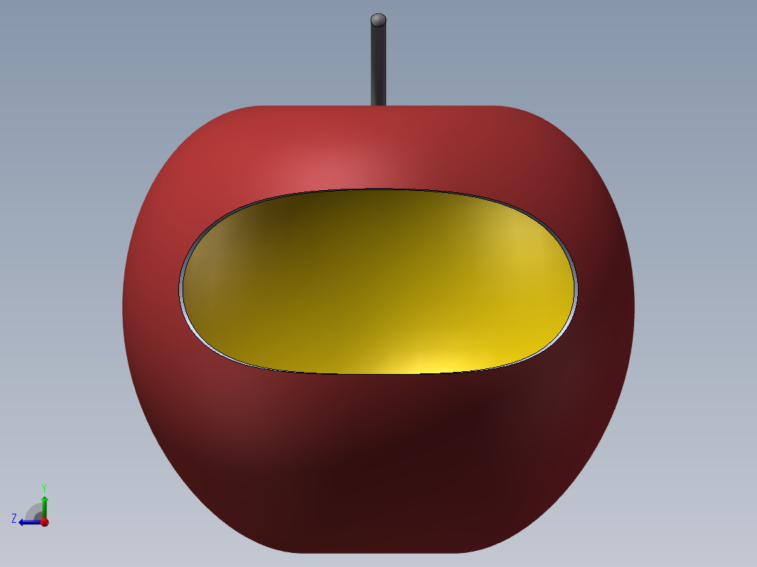 旋转曲面-苹果右视图