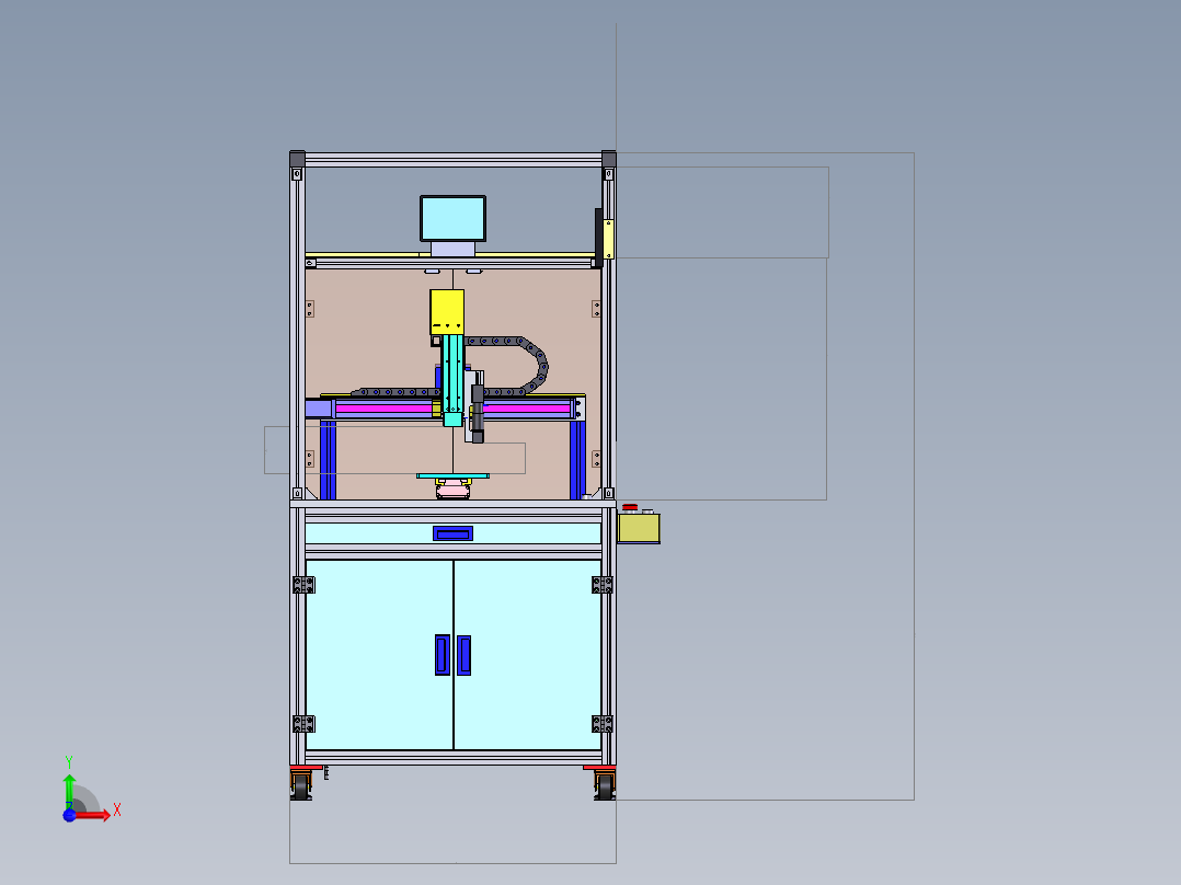 自动涂胶机前视图