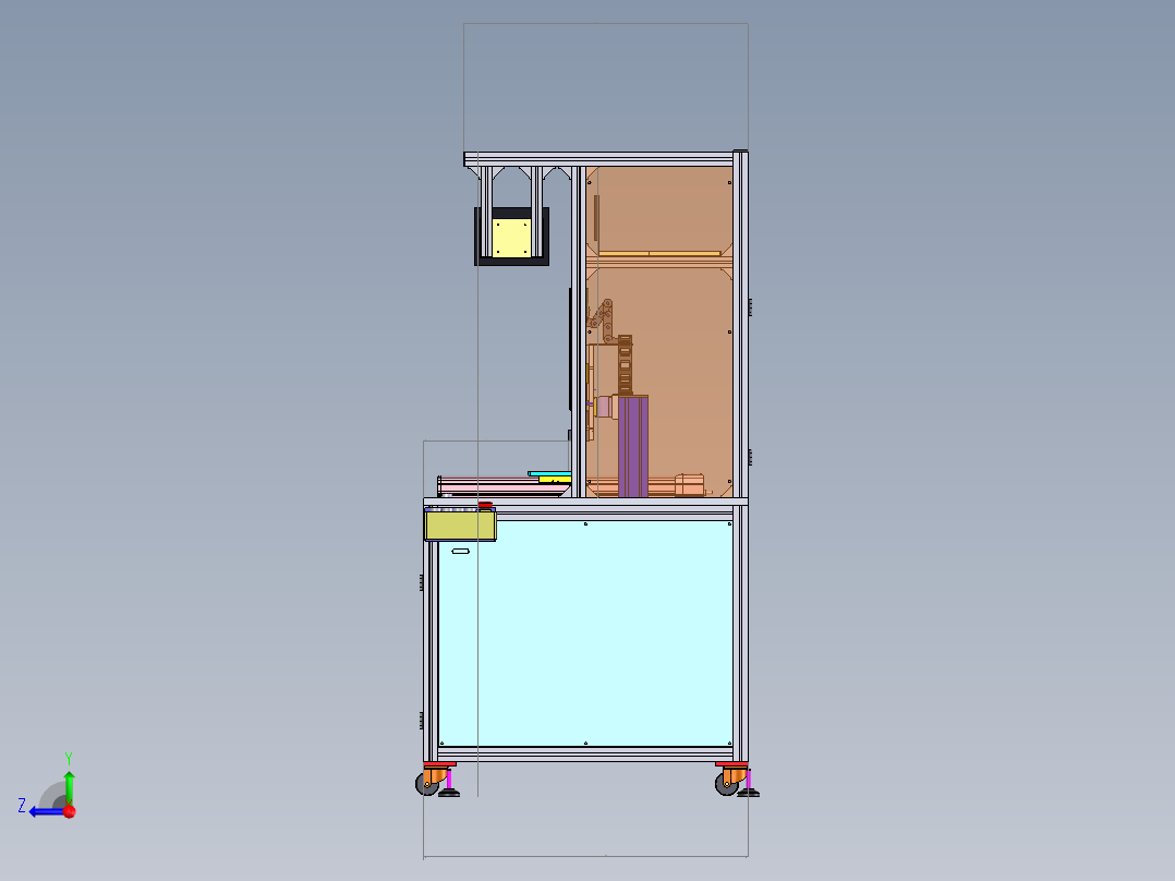 自动涂胶机右视图