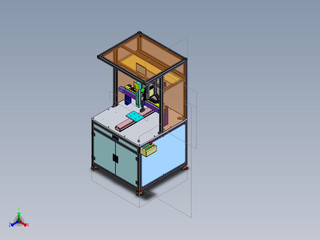 自动涂胶机正等轴测图